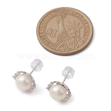 Natural Pearl Ear Studs(EJEW-P286-10P)-3