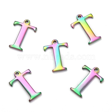 Ion Plating(IP) 304 Stainless Steel Alphabet Charms(STAS-H122-T-M)-2