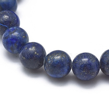 Lapis naturelles bracelets élastiques en perles lazuli(X-BJEW-K212-B-047)-2