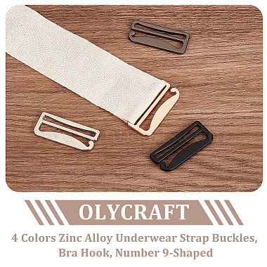 8Pcs 4 Colors Zinc Alloy Underwear Strap Buckles(FIND-OC0003-08D)-4