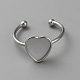 304 Stainless Steel Open Cuff Ring Components(STAS-WH0048-05C-P)-1