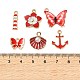 Red Alloy Enamel Pendants(AL-CBADB2B-18G)-3