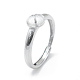 Adjustable Rhodium Plated 925 Sterling Silver Finger Ring Components(STER-L055-019P)-2