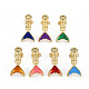 Cute Goldfish Real 16K Gold Plated Enamel Earrings for Girl Women(EJEW-Q023-012-NR)-1