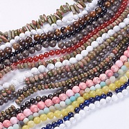 Natural & Synthetic Gemstone Beads Strands, Mixed Shapes, Mixed Color, 4~18x3~10mm, Hole: 1mm, about 22~60pcs/strand, 13 inch~15.7 inch(G-XCP0001)