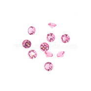 Glass Rhinestone Cabochons, DIY Accessories for Jewelry Pendant Making, Birthstone Color Style Rhinestone, Diamond Shape, Rose, 3mm, 20pcs/bag(GLAA-TAC0005-3mm-10)