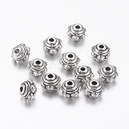 Tibetan Style Alloy Spacer Beads, Cadmium Free & Nickel Free & Lead Free, Antique Silver, 7x5.5mm, Hole: 1mm(LF1017Y-NF)