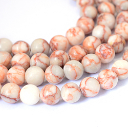 Natural Red Netstone Round Bead Strands, 10~10.5mm, Hole: 1.2mm, about 36pcs/strand, 15.5 inch(X-G-E334-10mm-06)