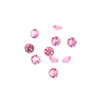 Glass Rhinestone Cabochons, DIY Accessories for Jewelry Pendant Making, Birthstone Color Style Rhinestone, Diamond Shape, Rose, 3mm, 20pcs/bag