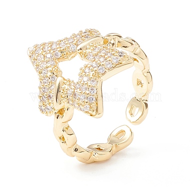 Clear Brass+Cubic Zirconia Finger Rings