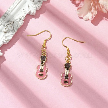 Golden Alloy Enamel Dangle Earrings(EJEW-JE05653-01)-2