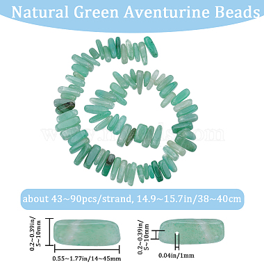 1 brin brins de perles d'aventurine verte naturelle(G-BBC0001-22)-2