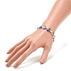 Handmade Millefiori Lampwork & Alloy Heart Beaded Stretch Bracelet(BJEW-JB08042-03)-3