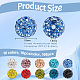 100Pcs 10 Colors Polymer Clay Pave Rhinestone Beads(RB-OC0001-07)-2