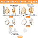 24Pcs 4 Style Brass Clip-on Earring Settings(KK-BBC0008-44)-2