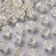 Transparent Acrylic Beads, AB Color, Flower, Clear, 11.5x11.5mm, Hole: 1.8mm, about 780pcs/500g(TACR-S154-33C-205)