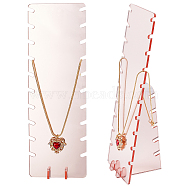 Nbeads 2Sets Acrylic Necklace Displays, Dark Salmon, 7.9x7x23.7cm, 3pcs/set(NDIS-NB0001-02)