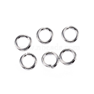 304 Stainless Steel Jump Rings, Open Jump Rings, Stainless Steel Color, 21 Gauge, 4x0.7mm, Inner Diameter: 2.6mm(STAS-E147-38P-4mm)
