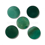 Natural Green Onyx Agate Cabochons, Dyed & Heated, Flat Round, 40x3.6~5mm(G-A213-03D)