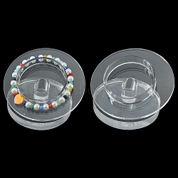 Organic Glass Bracelets/Bangles Display Racks, Clear, 78x79x44mm(BDIS-N001-02)