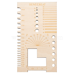Wood Braided Cord Measure Rulers, Measure Tool, Rectangle, Lemon Chiffon, 20x11x0.5cm(TOOL-WH0155-75A)