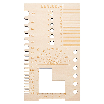Wood Braided Cord Measure Rulers, Measure Tool, Rectangle, Lemon Chiffon, 20x11x0.5cm