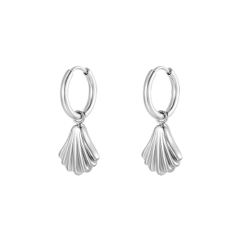 Stylish Stainless Steel Shell Earrings for Women's Daily and Party Outfits
