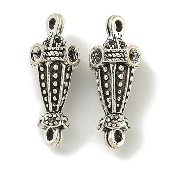 Tibetan Style Lantern Connector Rhinestone Settings, Lead Free and Cadmium Free, Antique Silver, Fit for 2.5mm Rhinestone, 26x10.5x10.5mm, Hole: 2mm, Fit for 2.5mm rhinestone, about 219pcs/1000g