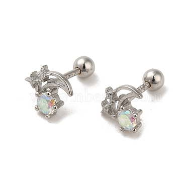 Moon Cubic Zirconia Earrings