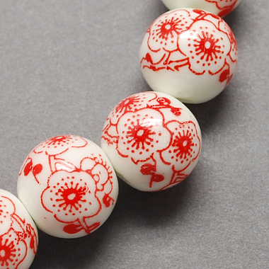 Handmade Printed Porcelain Beads(X-PORC-Q202-12mm-1)-2