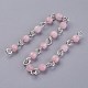 Handmade Natural Rose Quartz Beads Chains(AJEW-JB00454-03)-1