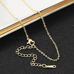 Brass Cable Chain Necklaces for Women, Golden, 18.03 inch(45.8cm)(NJEW-G084-19G)