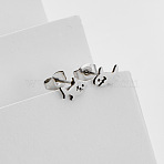 304 Stainless Steel Stud Earrings, Shark, Stainless Steel Color, 8x5mm(FS-WG85980-01)