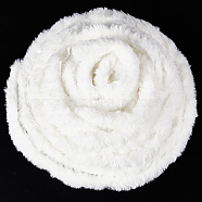 White Faux Fur Ribbon Trim Fabric Roll for Christmas Tree Decor or Wreath Bows Craft, White, 45mm(DIY-GF0006-66)