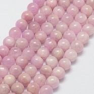 Natural Kunzite Beads Strands, Spodumene Beads, Round, 6mm, Hole: 1mm, about 60pcs/strand, 15.7 inch(X-G-D856-03-6mm)