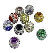 Aluminum Beads, Rondelle, Mixed Color, 14.6x12.5mm, Hole: 6.8mm(ALUM-G001-02A)