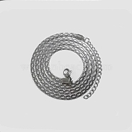 304 Stainless Steel Herringbone Chain Necklaces, Stainless Steel Color, 17.80 inch(45.2cm)(NJEW-P282-02P)