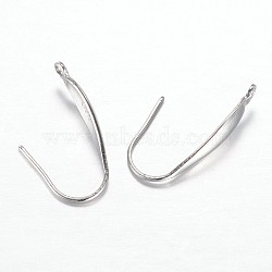 316 Surgical Stainless Steel Earring Hooks, Ear Wire, with Vertical Loop, Stainless Steel Color, 20x4.5mm, Hole: 1.4mm, 21 Gauge, Pin: 0.7mm(X-STAS-G081-64P)