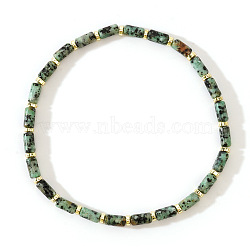 Natural Green Aventurine Beads Stretch Bracelets for Women Men, Cone(ZD5389-2)