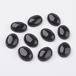 Natural Obsidian Flat Back Cabochons, Oval, 40x30x8.5mm(G-G741-30x40mm-20)