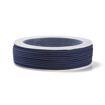 Braided Nylon Threads, Dyed, Knotting Cord, for Chinese Knotting, Crafts and Jewelry Making, Prussian Blue, 1.5mm, about 13.12 yards(12m)/roll