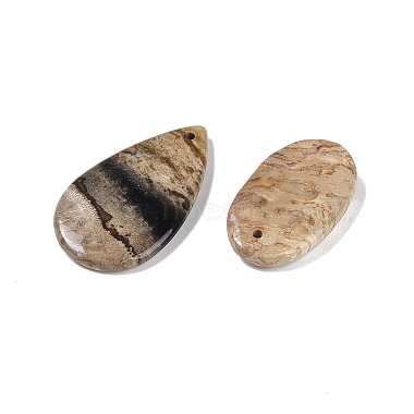 Natural Coconut fossil Pendant(G-Q164-10)-2