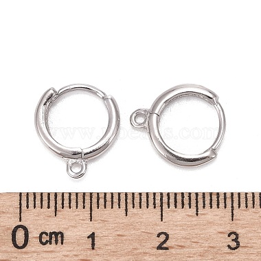 Boucles d'oreilles créoles 925 en argent sterling plaqué rhodium(STER-K168-042P)-4