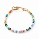 Laiton micro pavé clair zircone cubique pendentif colliers et bracelets ensembles de bijoux(SJEW-JS01189)-3