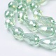 Chapelets de perles en verre galvanoplastique(X-EGLA-D015-15x10mm-29)-2
