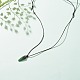 Natural Ruby in Zoisite Nugget Pendant Necklace with Cowhide Leather Cord(NJEW-JN03882-05)-2