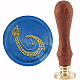 Brass Wax Seal Stamp with Handle(AJEW-WH0184-0955)-1