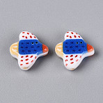 Printed Opaque Resin Beads, Bird, Colorful, 16.5x16x6mm, Hole: 1.4mm(RESI-N043-24A)
