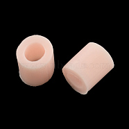 PE DIY Melty Beads Fuse Beads Refills, Tube, Misty Rose, 8.5~9x9~9.5mm(X-DIY-R013-10mm-A51)