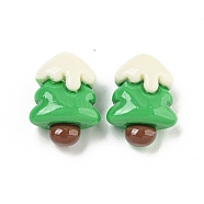 Christmas Theme Opaque Resin Decoden Cabochons, Christmas Tree, 15x11x6mm(CRES-B022-01J)